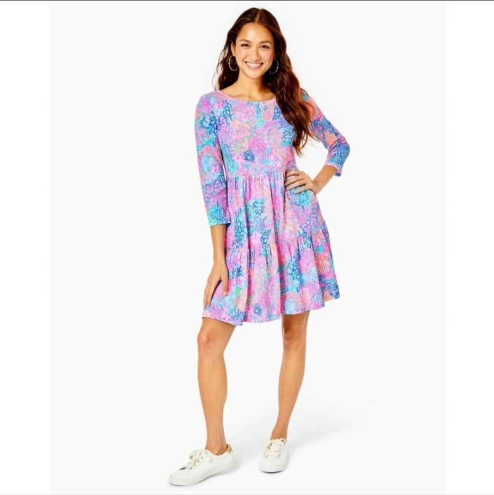 Lilly Pulitzer Geanna Swing Dress Multi Splendor In The Sand XS